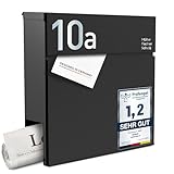 Radius Designer Briefkasten Anthrazit personalisiert – Letterman 6 mit Lasergravur – Edelstahl V2A Briefkasten mit Zeitungsfach - 10 Jahre Funktions- & Korrosionsgarantie - inkl. Montageset