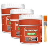Rostumwandler Farbe für Metall mit Pinsel, Rostumwandler für Metall, Rostentferner für Metall, Multifunktionaler Rostschutz, lang anhaltende Wirksamkeit 300g (C)