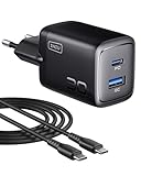 INIU 30W USB C Ladegerät, 2-Port [USBC + USBA] Schnellladegerät mit USBC Kabel, GaN PD Mehrfach Netzteil, USBC Adapter für iPhone 17 16 Pro Max iPad Air, Samsung S25 S24 Ultra, Google Pixel 10, Xiaomi