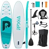 Stand Up Paddling Board mit Sitz, Aufblasbare SUP Board Surfboard Tragkraft bis 200Kg, Paddelboard Surfboard Zubehör für Anfänger Erwachsene Kinder (Mintgreen Taube, 320 x 82 x 15 cm)