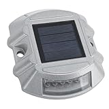 Solar-Deckleuchten, LED-Solar-Treppenleuchten, LED-Stufenbeleuchtung Für Den Außenbereich, Wasserdichte LED-Solarleuchten aus Edelstahl Für Stufen, Treppen, Wege, Gehwege, Garten(Rotlicht)