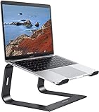 OMOTON Laptop Ständer, Notebook Ständer mit Belüftung, Universal PC Riser Ergonomisch Laptop Halterung Aluminium für Laptops in 10-15,6 Zoll wie MacBook Pro/Air, HP, Dell, Lenovo, Huawei, Schwarz