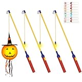 EasyAcc 4er Elektrischer Laternenstab LED DIY Aufkleber Laternenstab 40cm für St Martin Laterne Kinder Stab Laternenumzüge Halloween Zauberstäbe Party