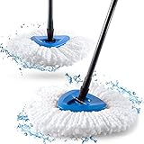BEIGOLD® 2er Set Wischmob Ersatzkopf für Vileda EasyWring & Clean - Extra robust - Wischmopp Aufsatz mit extra dichter und weicher Struktur für besonders saubere Wisch Ergebnisse