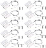 VISSQH 10 Paare NC Wired Tür Fenster Sensor Magnetschalter Haussicherheits Alarmsystem, Fenster- / Türkontaktsensor Verdrahtete Alarm Magnetischer Reedschalter（MC-38 Normalerweise Geschlossener）