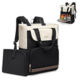 GOLF SUPAGS 25L Baby Wickelrucksack mit Tragbarer Wickelauflage und Kinderwagengurte, Lsoliertes Lunch Rucksack, Diaper Bag Babytasche Multifunktional für Mama und Papa (Schwarz & Weiß)