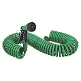 Spiralwasserschlauch,Spiralschlauch - Lockige Wasserschläuche,Flexibler Spiralwasserschlauch Mit 7-Muster-Sprühdüse, Lockige Rückstoß-Bewässerungsschläuche Mit Anschluss Für Boote
