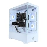 CYBERPOWERPC Wyvern Gaming PC - AMD Ryzen 5 8400F, AMD Radeon RX 9060 XT 8GB, 16GB RAM, 1TB NVMe SSD, 650W 80+ PSU, Wi-Fi, Windows 11, Prism Panoramic RGB White