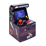 Mini-arcademachine, 240 ingebouwde Games, 8-bit Retro-arcadegames, 2,5-inch kleurenscherm, 8-Weg Joystick, 2 knoppen, volumeregeling, Perfect Cadeau - ThumbsUp!