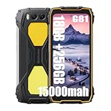Blackview BV7300 Outdoor Handy (2025), 15000mAh/45W, G81 Octa Core, 18GB+256GB(2TB), Dual 800LM Campinglicht, 6.67' 90Hz Display, 50MP+32MP+Nachtsehen 20MP, Smartphone Ohne Vertrag, NFC (Gelb)