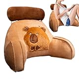 Ergonomisches Capybara Kissen – weiches Rückenkissen mit Armlehnen, verstellbare Lendenwirbelstütze, bequemes Entspannungszubehör, ergonomisches Capybara Kissen | Schlafzimmer Wohnzimmer für