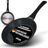 ZWIEGER Hochwertige Antihaft Pfanne 24 cm Induktion - Bratpfanne 24cm, Aluguss Pfanne für Induktionsherd, Pfannen Induktion, Bratpfanne Induktion - Beschichtete Pfanne Induktion 24cm