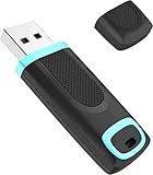 USB Stick 128GB 3.0 Vansuny High Speed 128GB USB 3.0 Stick Flash Drive mit LED-Indikator für PC/Laptop/Car Audio/Smart TV (128 GB, Cyan)