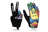 RideMore - Freestyle Fahrradhandschuhe für Herren und Damen | für BMX-, Roller-, MTB- und Radfahrer | Hochwertige Slip-On-Handschuhe mit starkem Grip und Touchscreen (Cartoon,XL)