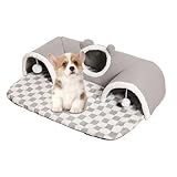 Opdestn Katzen Tunnel Bett | Kätzchen Bett Tunnel Für Wohnungskatzen | Interaktives Spielzeug Für Kleintiere Katzen Welpen Langeweile Bereicherung Schlafzimmer Wohnzimmer