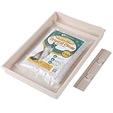 TonGass Wiederverwendbare, selbstreinigende Katzenklo mit 2 kg Kristall-Katzenstreu, kompatibel mit PetSafe ScoopFree Automatische Katzentoilette (Beige) – passend für alle 1. und 2. Generation