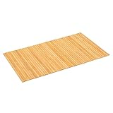 PANA® Badematte aus Bambus • Bambusmatte hygienisch & waschbar • Bambus Holz Läufer Badezimmer • 100% Bambus • Größe: 50x80cm • Farbe: Natur