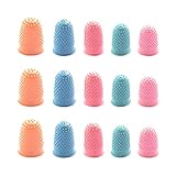 Gummi Finger Tip Pads,Gummi Fingerspitzen Silikon,Wiederverwendbarer Fingerschutz,Fingerkuppenschutz,Fingeranfeuchter Fingerhut Gummi,zum Geld Zählen,Schreiben,Sortieren,Gitarren (5 Größen und Farben)