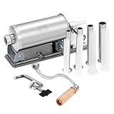 MZTOGR Wurstfüller Wurstfüllmaschine, horizontale Küchen-Edelstahl-Wurstfüllmaschine mit Saugfuß, professionelles hausgemachtes Wurstfüllrohr in 8 Größen