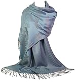 GFM Pashmina-Schal mit Blumenmuster -grau blau- (FRL3) (2023-bhhlnl)