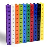 Newpop 100 Stück Steckwürfel Grundschule, Zahlenblocks, Rechenwürfel, Rechenhilfe Stecksteine Kinder, Mathe Würfel, Math Linking Cubes für Mädchen und Jungen ab 3 Jahren