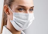 CarePrime Type IIR Medizinische Mundschutz | OP Mundschutz | 50 Stück | BFE  98% | EN14683:2019 | CE Zertifiziert (Weiss)