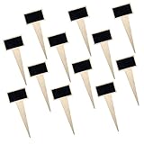 JOINPAYA 12 Stück Teiliges Holzschild Pflanzenstecker mit Kreidetafel Natürliche Gartenbeschriftung Wiederbeschreibbare Namensschilder für Blumentöpfe Tischdekoration und