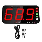 Schallpegelmesser-Tester, Dezibel-Meter-Recorder, großes Display, Industriemikrofon mit Summeralarm für Klassenzimmer, Büro, Fabrik, ABS-LED-Display, 13 Zoll