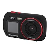 Digitalkamera, 72MP 2.5K Dual-Selfie-Kamera mit 2,4-Zoll-Frontbildschirm, 1,5-Zoll-Rückbildschirm, 16-facher Digitalzoom, MP3-Musik, Autofokus, für Vlogging