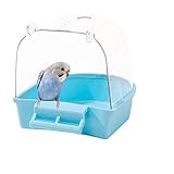 JVHLOV Papagei Bad Box, Hängender Käfig Haustier Vogel Papagei Transparente, Badewanne Vogelkäfig Zubehör, Badewanne für Sittiche, Haustiere, Bräute, Kanarienvögel, Papageien