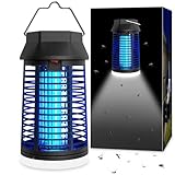 seenlast Insektenvernichter Elektrisch, Mückenlampe 15W 4200V Mückenfalle Mückenschutz Mit LED-Licht, Fliegenfalle Elektrisch Mückenabwehr, für Mücken,Motten,Fliege,Spinnen, Wasserdicht IPX4
