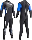 Cressi Morea Herren - Neoprenanzug 3mm für alle Wassersportarten, Schwarz/Blau/Silber, XL/5