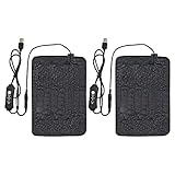 Gobesty 2Pcs Reptilien Terrarium Heizmatte, 7.5W Heizmatte Zimmergewächshaus Wärmematte Reptil Dragon, Einstellbar Reptile Wärmekissen Mit Temperaturregelung Für Reptilien Schildkröten 22x15,5Cm