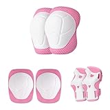Koorium® 6 Stück Knieschoner Set Schützer Set 3 in 1 Protektorenset Ellenbogenschoner und Handgelenkschoner Fahrrad Skateboard Scooter Motorrad Roller SkatingRoller Skating inliner schoner