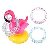 VICASKY 1 Satz Flamingo-Ferrule Aufblasbares Für Poolspiele Ringwurfspiel Werfen Aufblasbarer Wurfring Flamingo Aufblasbares Ringwurfspiel Ringwurf Im Schwimmbad PVC