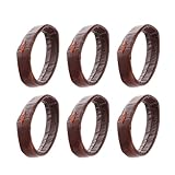 MAGICLULU 10 Stück Teiliges Echte Leder Uhrenarmbandringe Langlebige Uhrenband Schlaufen Klassische Dunkelbraune Ersatzringe für Damen Herrenarmbanduhren Uhrenzubehörteile