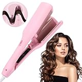 HOVCEH Welleneisen für Haare, Lockenstab Große Locken 32mm, Französischer Wellen Lockenstab, V Förmiger Lockenstab, Mermaid Hair Waver 32mm, Beach Waves Lockenstab 160°C und 220°C, Sofortiges Wellen
