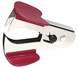 DONAU 7987001PL-04 Enthefter/ Heftklammerentferner/ Entklammerer mit Sicherheitsarretierung, rot