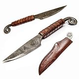 Toferner Originelles Geschenk Briefmesser Handgeschmiedetes Federstahl im keltischen Stil -mit Echtledertasche