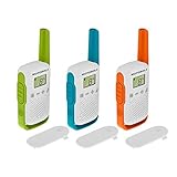 Motorola Talkabout T42 Triple PMR-Funkgeräte (3er Set, PMR446, 16 Kanäle, Reichweite 4 km)