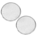 Cabilock 2 Stück Pizzapfanne Netzgeflecht Pizzadraht Pizzablech Pizza Backgitter Grillplatte Pizza Backplatte Pizza Backblech Antihaftbeschichtetes Kochgeschirr Pizza Sieb Grill
