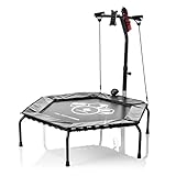 FitEngine Fitness-Trampolin Smart | Gelenkschonender Muskelaufbau, für Starke Bein-, Bauch-, Brust- und Schultermuskeln | Integrierter Trainingscomputer, Expanderbänder, Griffe 5fach höhenverstellbar