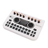 Milisten Dj Musikmixer Soundkartenmixer Karaoke Soundmixer Musikmischpult Tragbares Digitales Digitale Soundkarten Mini Dj Mixer Karaoke Mixer Weiß