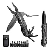 RAXCO Taschenmesser, 18 in 1 Multitool mit Zange Klappmesser Dosenöffner Schraubendrehe für Camping, draussen, Wandern