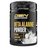 Beta Alanin - 500 g reines Pulver ohne Zusätze - +99% Reinheit - 100% Beta Alanine Aminosäure - Laborgeprüft - Vegan - German Elite Nutrition