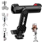 YZNT Handyhalterung für Stativ, Universeller Stativ Handyhalterung mit 2 Standard-Kaltschuhe und 1/4-Zoll-Standardschraube, 360° Drehbar & 180° Neigung, Kompatibel mit iPhone, Android & Kamera