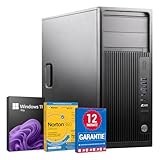 HP Workstation Z240 PC Computer Intel Core i5-6500@ bis zu 3,6 GHz 8 GB 256 GB SSD mit Windows 11 Pro & GRATIS Bluetooth, WLAN & Antiviren-Software inkl. 12 Monate Garantie (Generalüberholt)