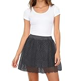 Generisch Festliches Tutu Damen Kurz, Dieser geschichtete Tüll-Minirock mit elastischer hoher Taille Rockabilly Ballettrock-Ästhetik Petticoat, Unterrock Karnevalskostüm für Fasching & Partys