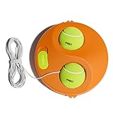 OLYSPM Tennistrainer,Tennis Zubehör,Tennis Trainer mit 2 Tennisbälle,1 Elastischer Schnur,1 Aufbewahrungsbeutel,Tragbares Tennis Trainingsgerät für Erwachsene,Kinder und Anfänger
