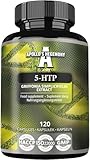 5-HTP 150 mg pro Kapsel - 120 vegane Kapseln - 4 Monatsvorrat - Griffonia simplicifolia Samen Extrakt - Verbessert die Stimmung und das Wohlbefinden - Nahrungsergänzungsmittel von Apollo's Hegemony